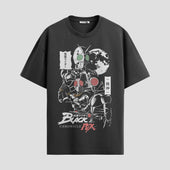 Playera urbana de anime y gaming ExtraLife MX, corte Standard Fit unisex ligero y transpirable en color Deep Black y Pure White, ropa de uso diario para gym y casual.