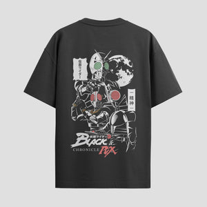 Playera urbana de anime y gaming ExtraLife MX, corte Standard Fit unisex ligero y transpirable en color Deep Black y Pure White, ropa de uso diario para gym y casual.