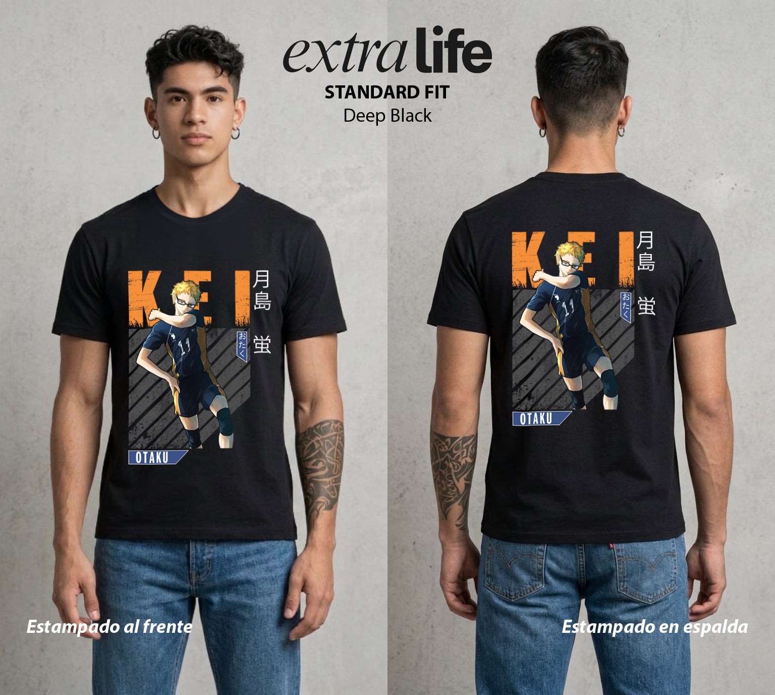 El Vuelo del Voleibol | El Bloqueo del Hielo #02061 - Playera Standard Fit | Deep Black - Foto en modelo