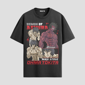 Playera urbana de anime y gaming ExtraLife MX, corte Standard Fit unisex ligero y transpirable en color Deep Black y Pure White, ropa de uso diario para gym y casual.