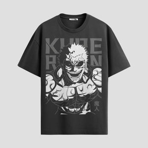 Playera urbana de anime y gaming ExtraLife MX, corte Standard Fit unisex ligero y transpirable en color Deep Black y Pure White, ropa de uso diario para gym y casual.