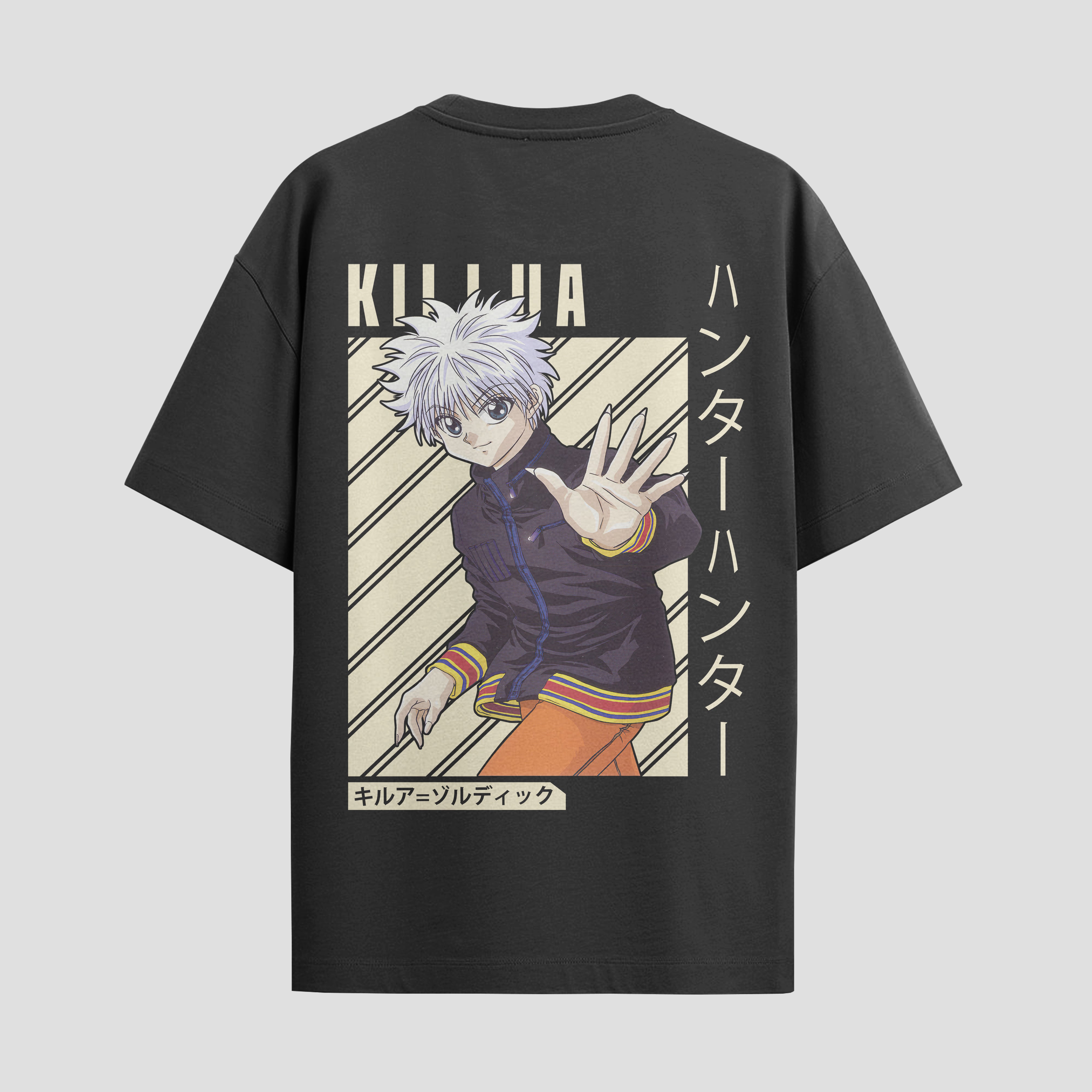 Playera urbana de anime y gaming ExtraLife MX, corte Standard Fit unisex ligero y transpirable en color Deep Black y Pure White, ropa de uso diario para gym y casual.
