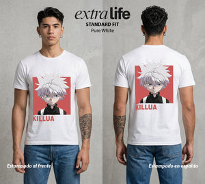 La Prueba del Cazador | El Heredero del Filo #02080 - Playera Standard Fit | Pure White - Foto en modelo