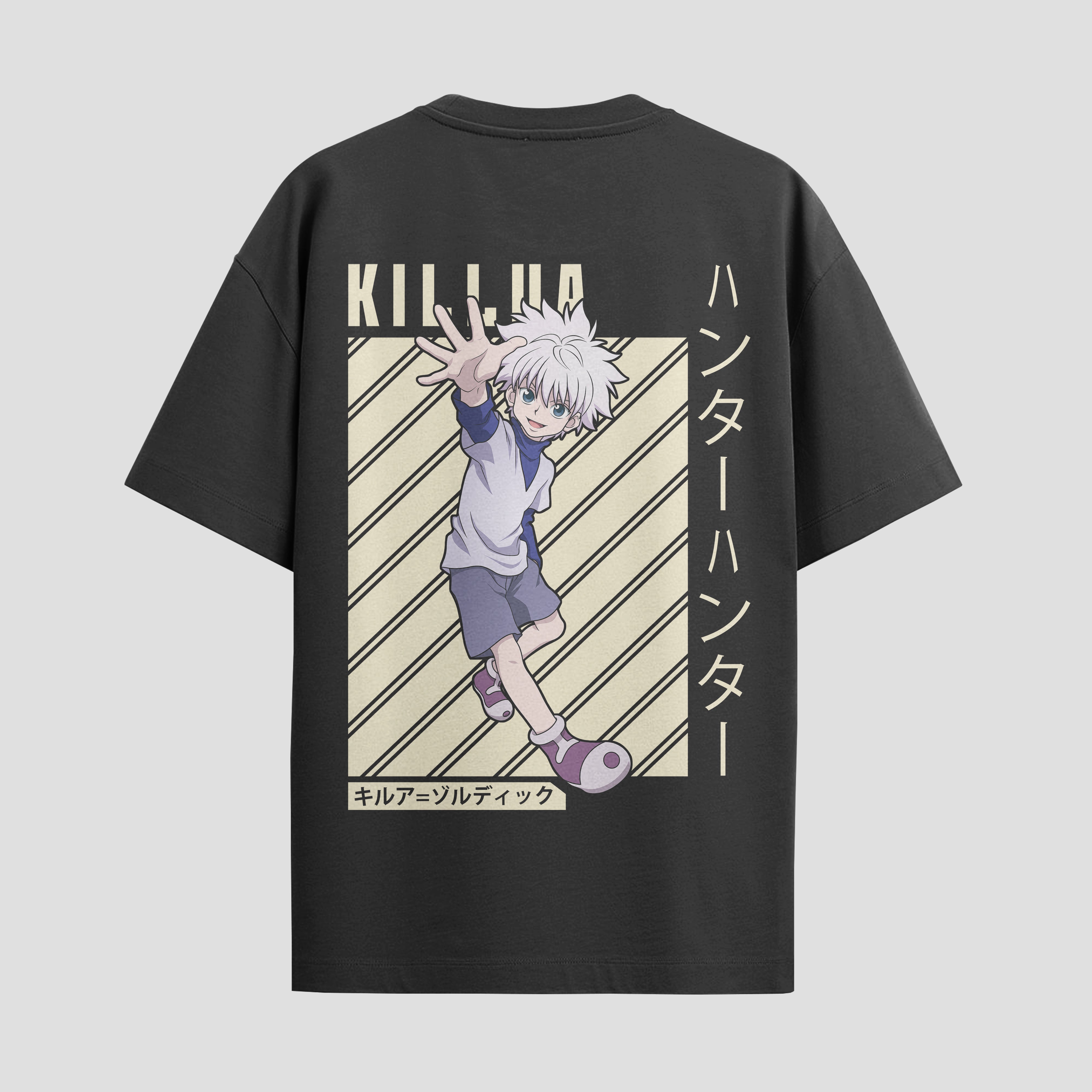 Playera urbana de anime y gaming ExtraLife MX, corte Standard Fit unisex ligero y transpirable en color Deep Black y Pure White, ropa de uso diario para gym y casual.