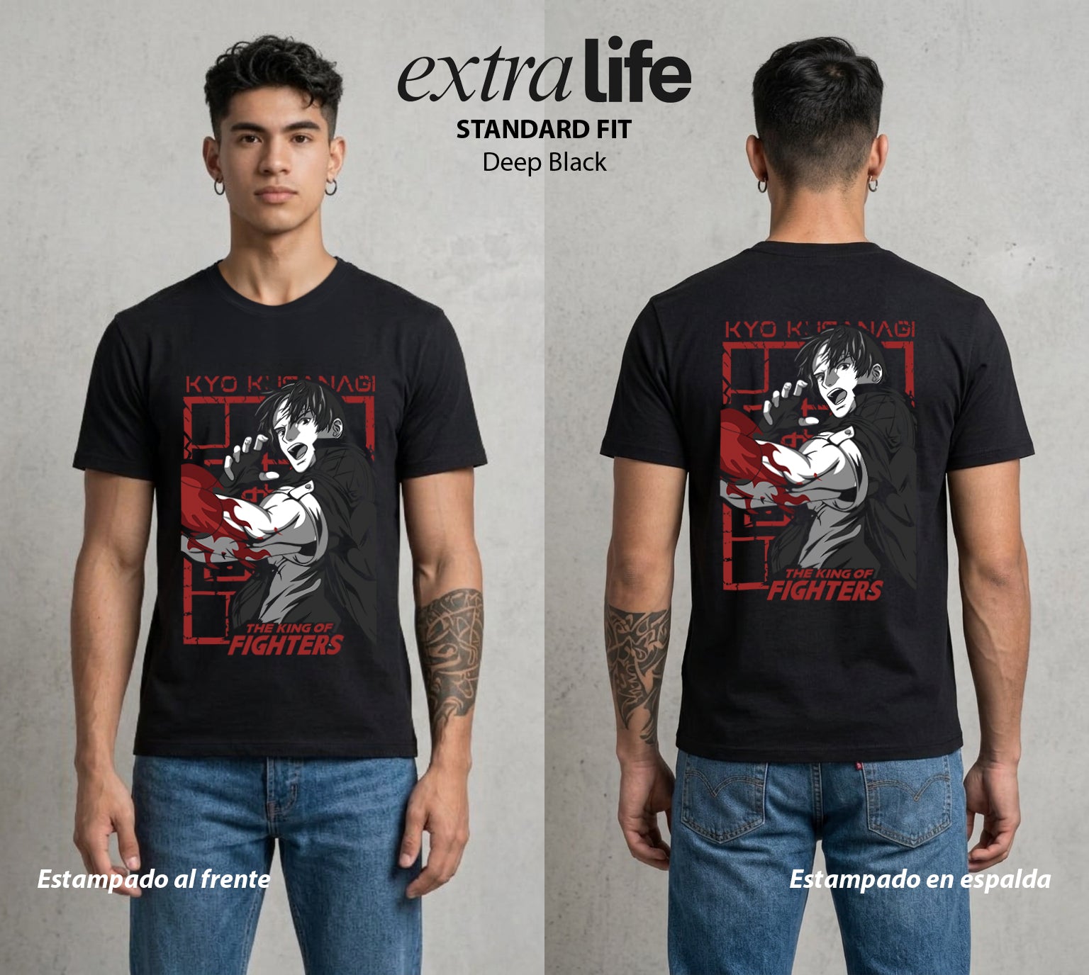 El Torneo del Rey | El Poder del Rey #02090 - Playera Standard Fit | Deep Black - Foto en modelo