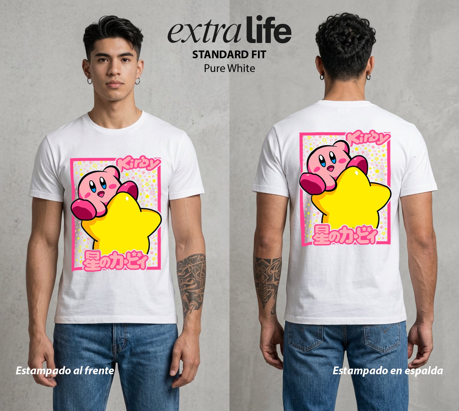 El Reino Rosa | La Bola Rosa #02093 - Playera Standard Fit | Pure White - Foto en modelo