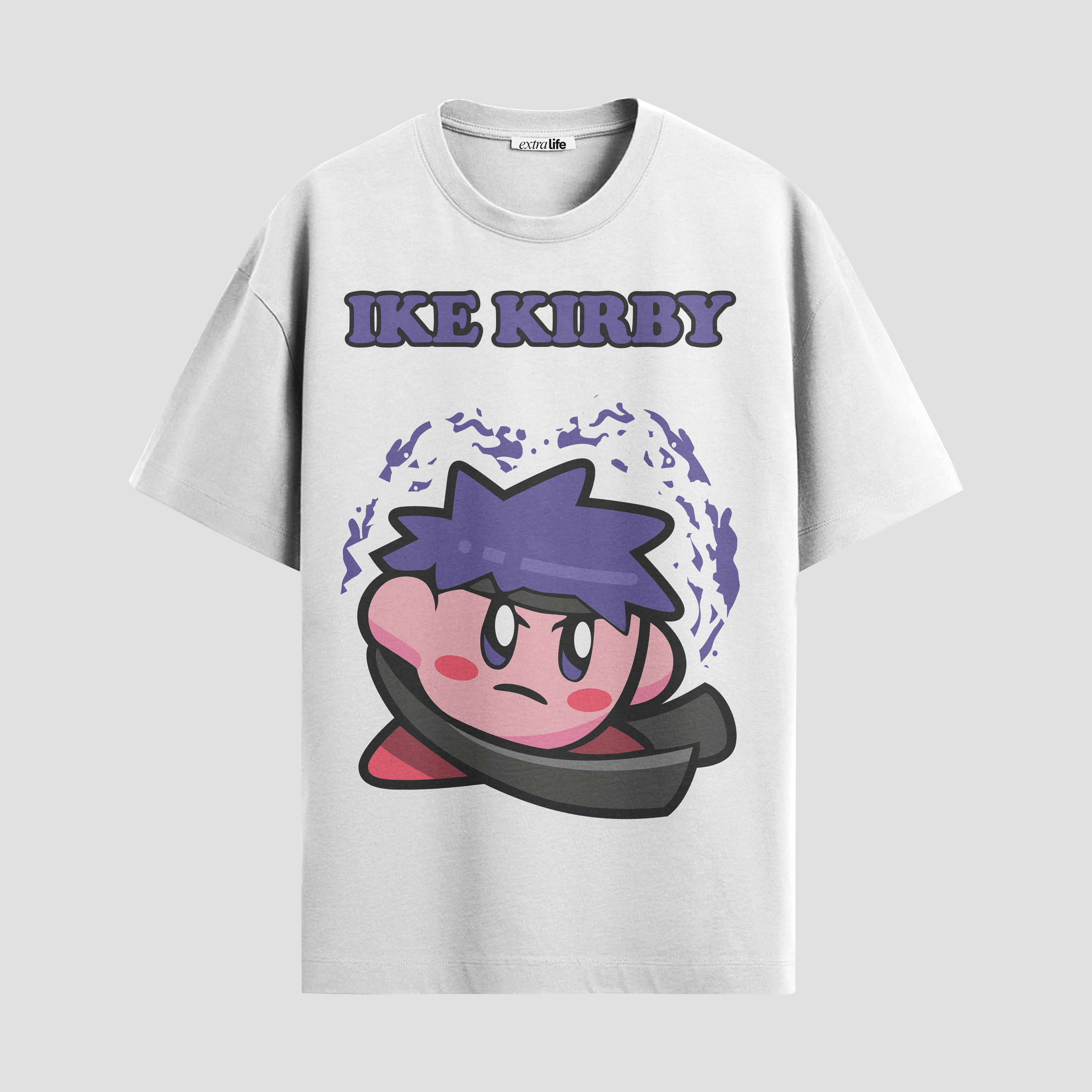 Playera urbana de anime y gaming ExtraLife MX, corte Standard Fit unisex ligero y transpirable en color Deep Black y Pure White, ropa de uso diario para gym y casual.