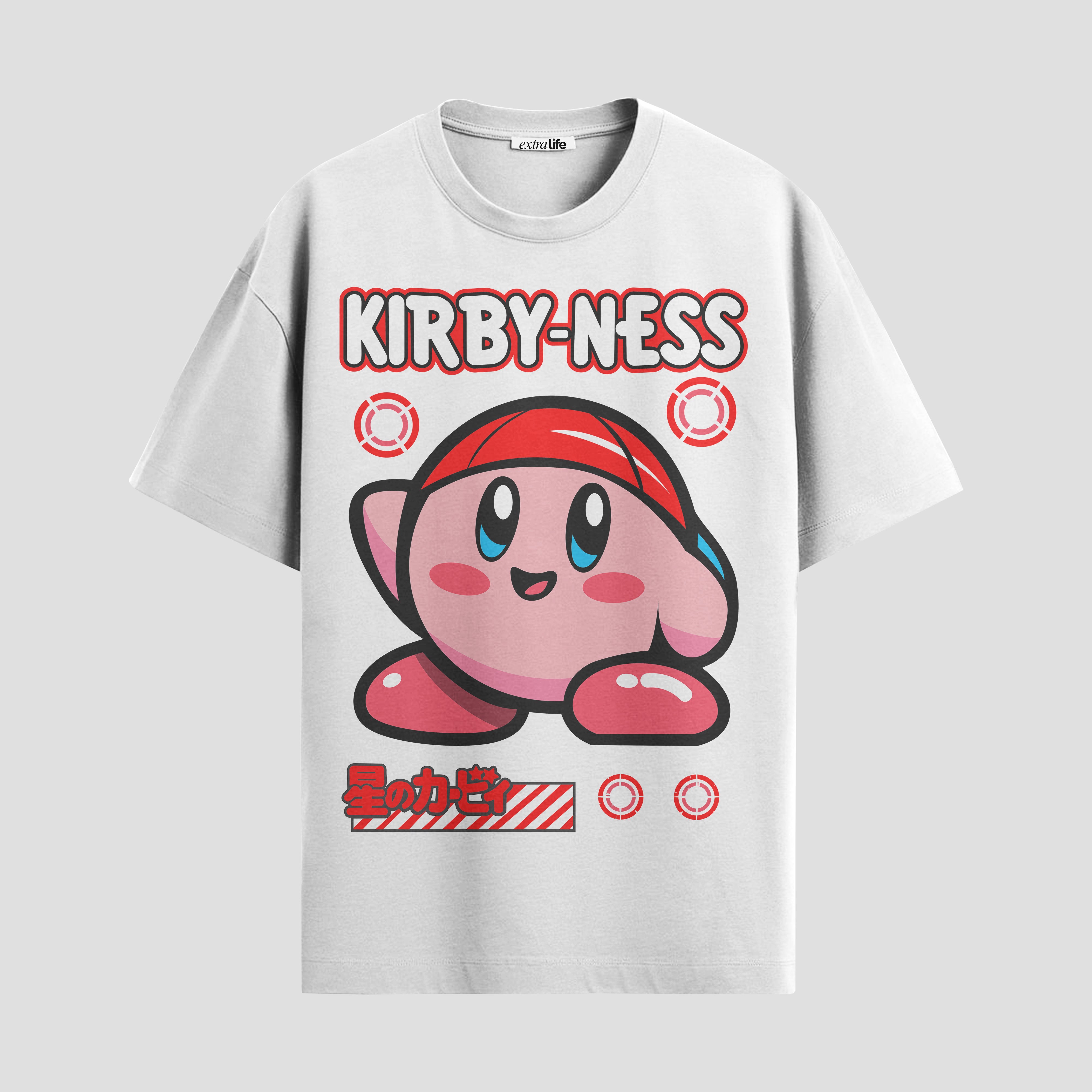 Playera urbana de anime y gaming ExtraLife MX, corte Standard Fit unisex ligero y transpirable en color Deep Black y Pure White, ropa de uso diario para gym y casual.