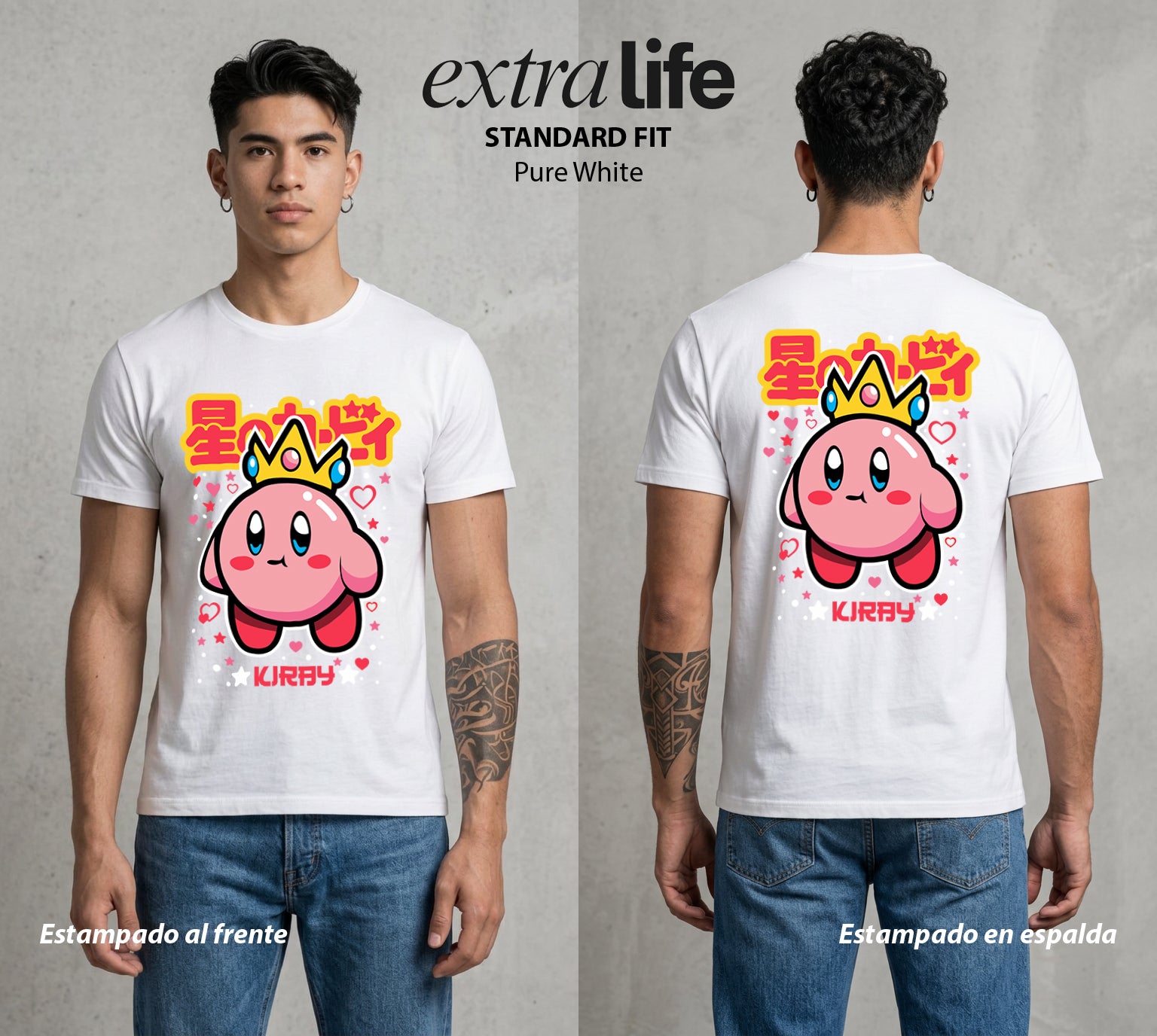 El Reino Rosa | La Princesa del Reino #02103 - Playera Standard Fit | Pure White - Foto en modelo