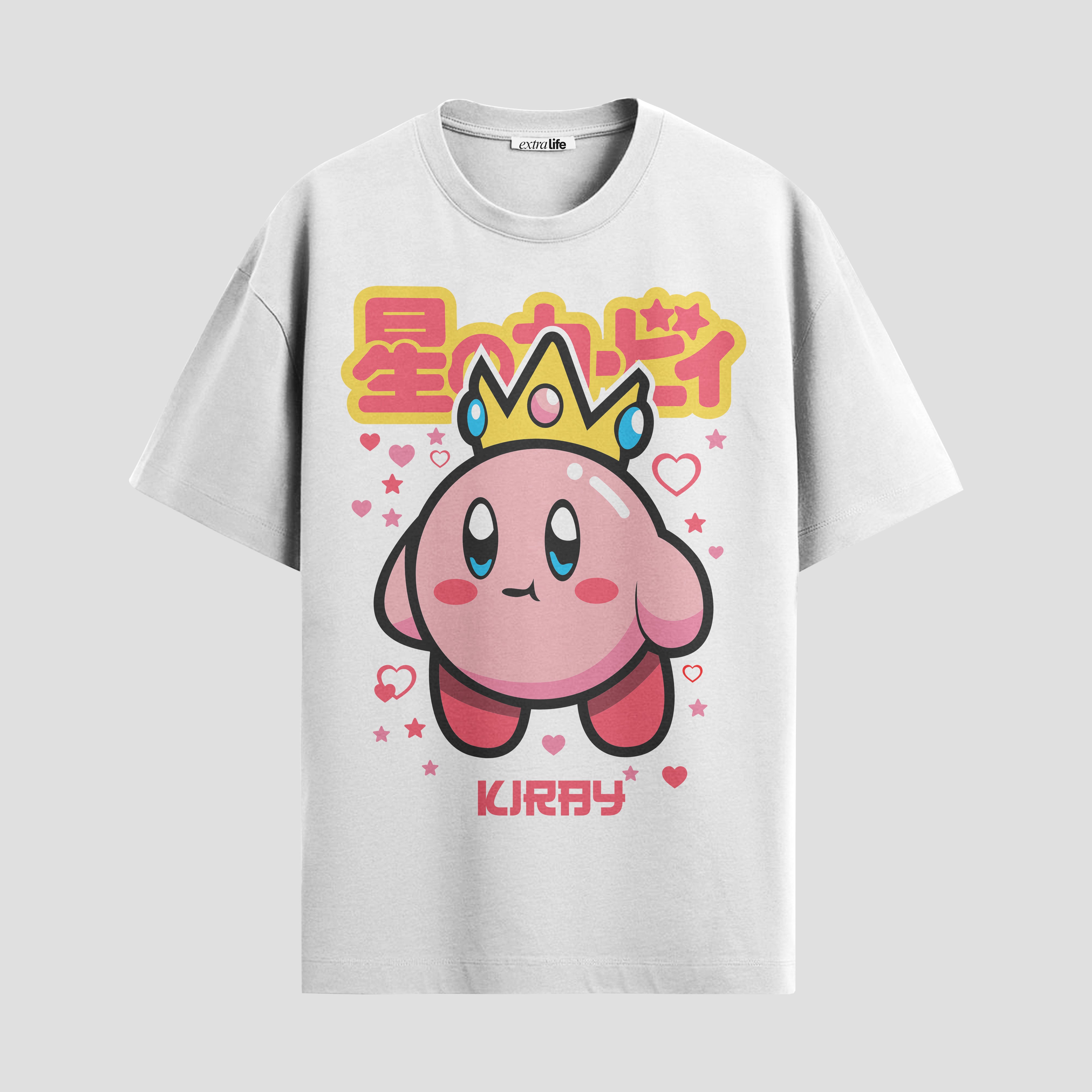 Playera urbana de anime y gaming ExtraLife MX, corte Standard Fit unisex ligero y transpirable en color Deep Black y Pure White, ropa de uso diario para gym y casual.