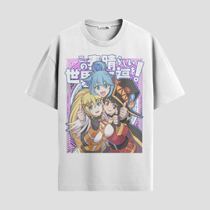 Playera urbana de anime y gaming ExtraLife MX, corte Standard Fit unisex ligero y transpirable en color Deep Black y Pure White, ropa de uso diario para gym y casual.