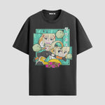 Playera urbana de anime y gaming ExtraLife MX, corte Standard Fit unisex ligero y transpirable en color Deep Black y Pure White, ropa de uso diario para gym y casual.