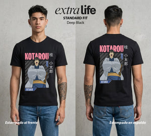 El Samurai sin Trabajo | El Noble del Joui #02125 - Playera Standard Fit | Deep Black - Foto en modelo