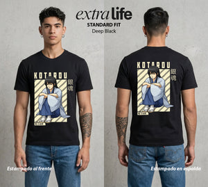 El Samurai sin Trabajo | El Loco del Bien #02126 - Playera Standard Fit | Deep Black - Foto en modelo