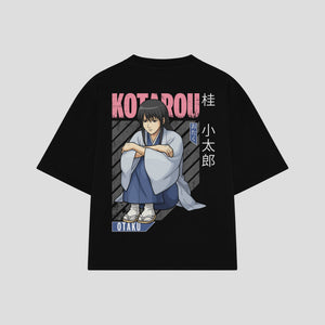 Playera streetwear premium de anime y gaming ExtraLife MX, corte oversized drop shoulder ligero y fresco en color Deep Black y Off-White, moda urbana mexicana de culto.