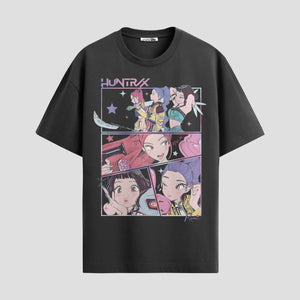 Playera urbana de anime y gaming ExtraLife MX, corte Standard Fit unisex ligero y transpirable en color Deep Black y Pure White, ropa de uso diario para gym y casual.