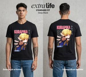 La Prueba del Cazador | Las Cadenas del Destino #02135 - Playera Standard Fit | Deep Black - Foto en modelo