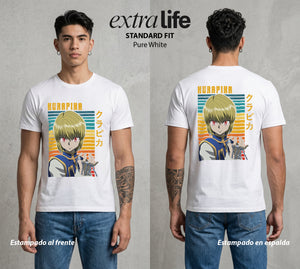 La Prueba del Cazador | El Ultimo del Clan #02141 - Playera Standard Fit | Pure White - Foto en modelo