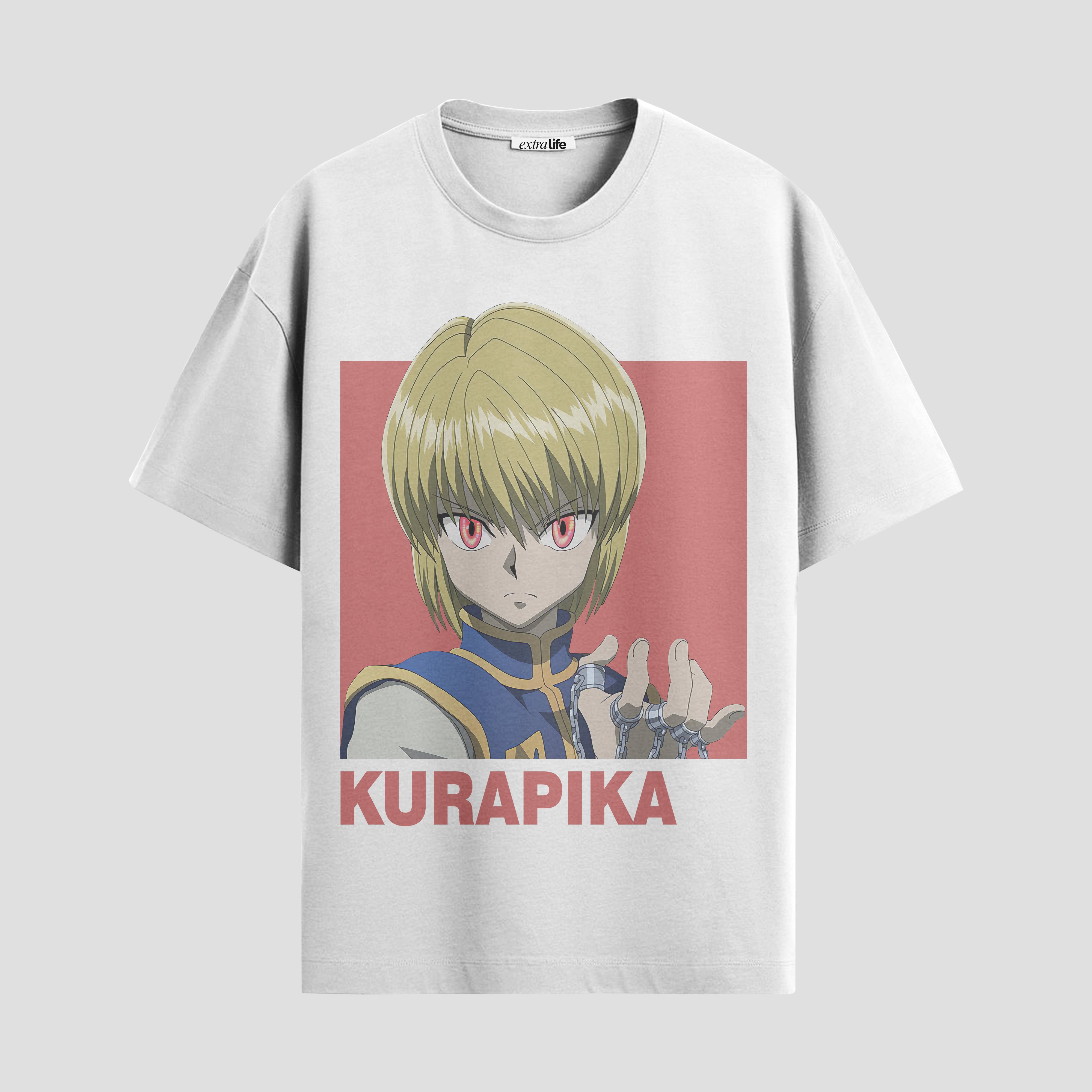 Playera urbana de anime y gaming ExtraLife MX, corte Standard Fit unisex ligero y transpirable en color Deep Black y Pure White, ropa de uso diario para gym y casual.