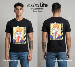 El Zodiaco Oculto | El Gato del Zodiaco #02143 - Playera Classic Premium | Deep Black - Foto en modelo
