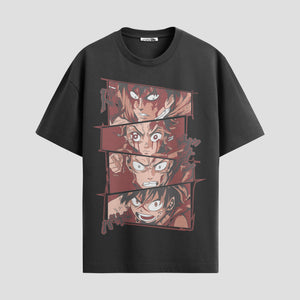 Playera urbana de anime y gaming ExtraLife MX, corte Standard Fit unisex ligero y transpirable en color Deep Black y Pure White, ropa de uso diario para gym y casual.