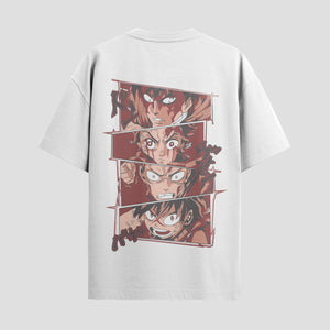 Playera urbana de anime y gaming ExtraLife MX, corte Standard Fit unisex ligero y transpirable en color Deep Black y Pure White, ropa de uso diario para gym y casual.