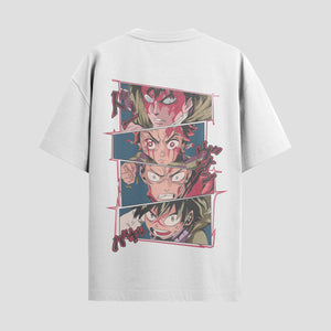 Playera urbana de anime y gaming ExtraLife MX, corte Standard Fit unisex ligero y transpirable en color Deep Black y Pure White, ropa de uso diario para gym y casual.