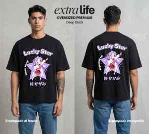 La Vida Otaku | La Tsundere del Estudio #02161 - Playera Oversized Premium | Deep Black - Foto en modelo