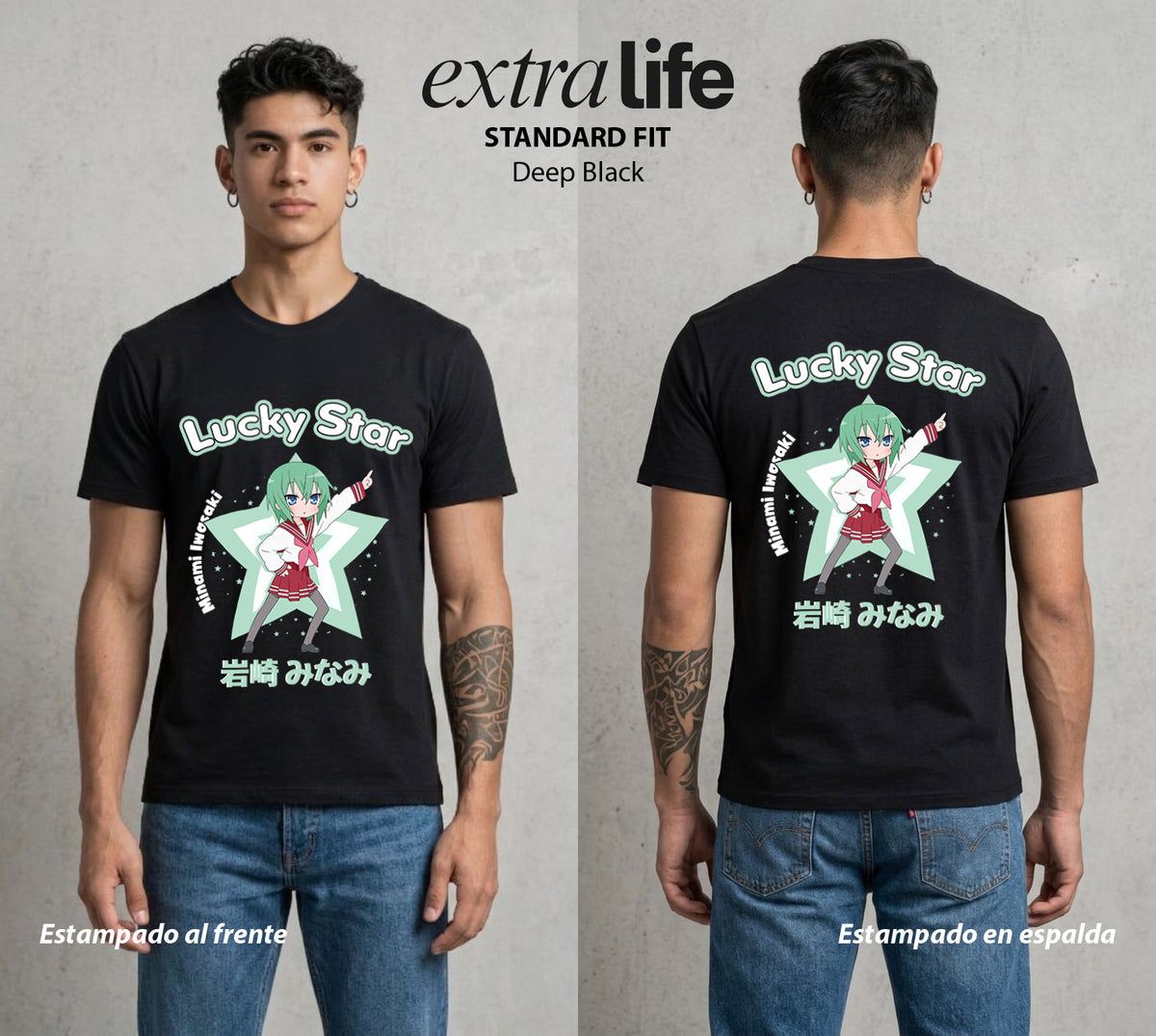 La Vida Otaku | El Silencio y la Gentileza #02165 - Playera Classic Premium | Deep Black - Foto en modelo