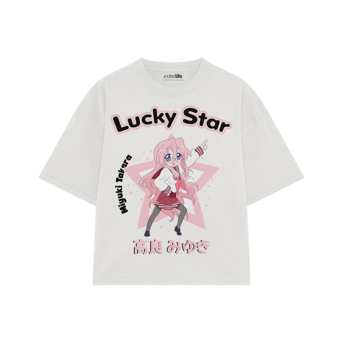 Playera streetwear premium de anime y gaming ExtraLife MX, corte oversized drop shoulder ligero y fresco en color Deep Black y Off-White, moda urbana mexicana de culto.