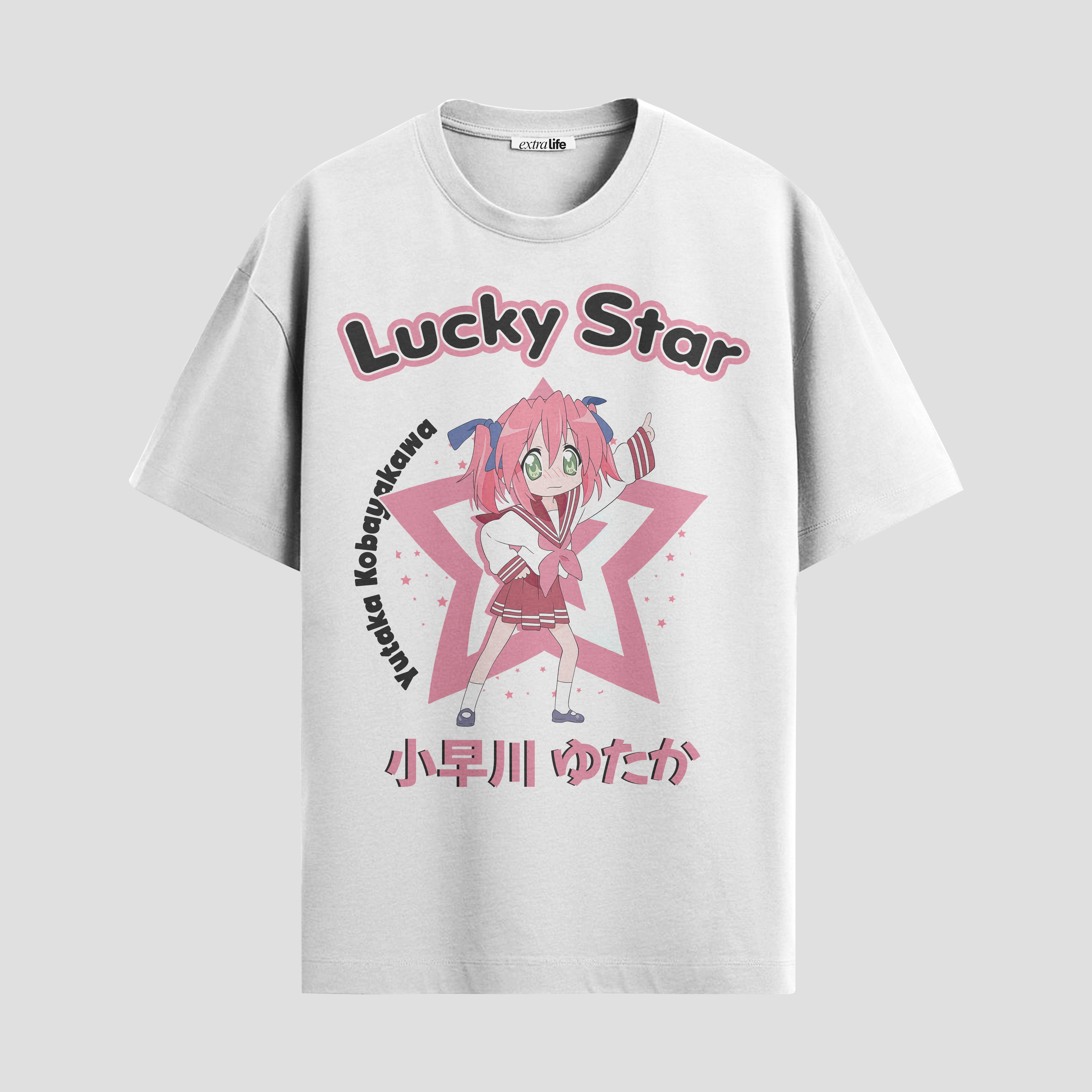 Playera urbana de anime y gaming ExtraLife MX, corte Standard Fit unisex ligero y transpirable en color Deep Black y Pure White, ropa de uso diario para gym y casual.