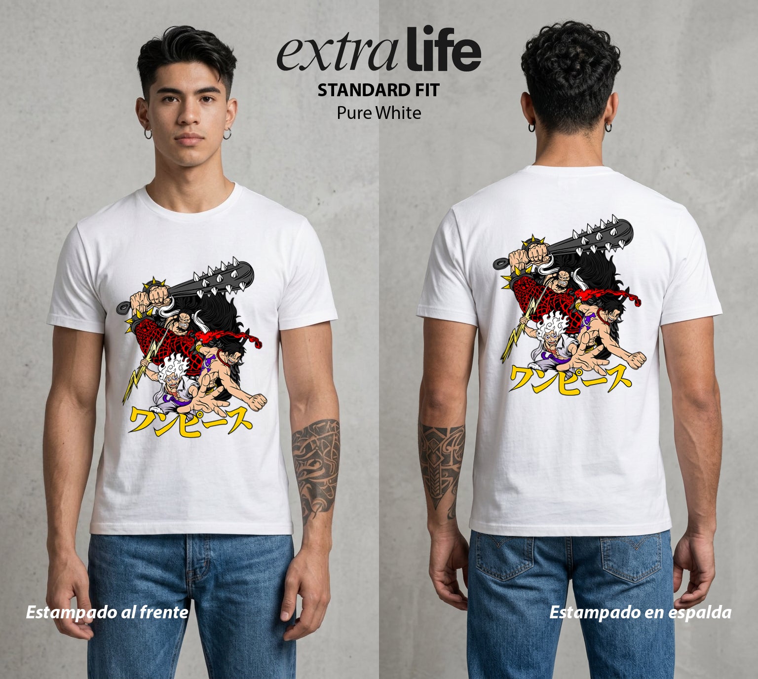 Mar de los Piratas | Capitan de Goma #02176 - Playera Standard Fit | Pure White - Foto en modelo