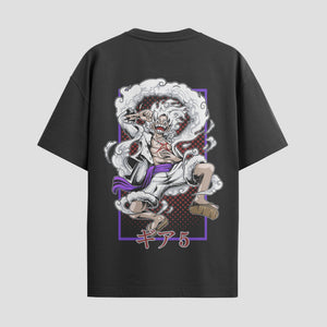 Playera urbana de anime y gaming ExtraLife MX, corte Standard Fit unisex ligero y transpirable en color Deep Black y Pure White, ropa de uso diario para gym y casual.