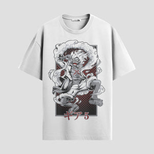 Playera urbana de anime y gaming ExtraLife MX, corte Standard Fit unisex ligero y transpirable en color Deep Black y Pure White, ropa de uso diario para gym y casual.