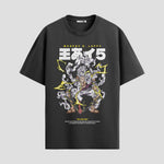Playera urbana de anime y gaming ExtraLife MX, corte Standard Fit unisex ligero y transpirable en color Deep Black y Pure White, ropa de uso diario para gym y casual.