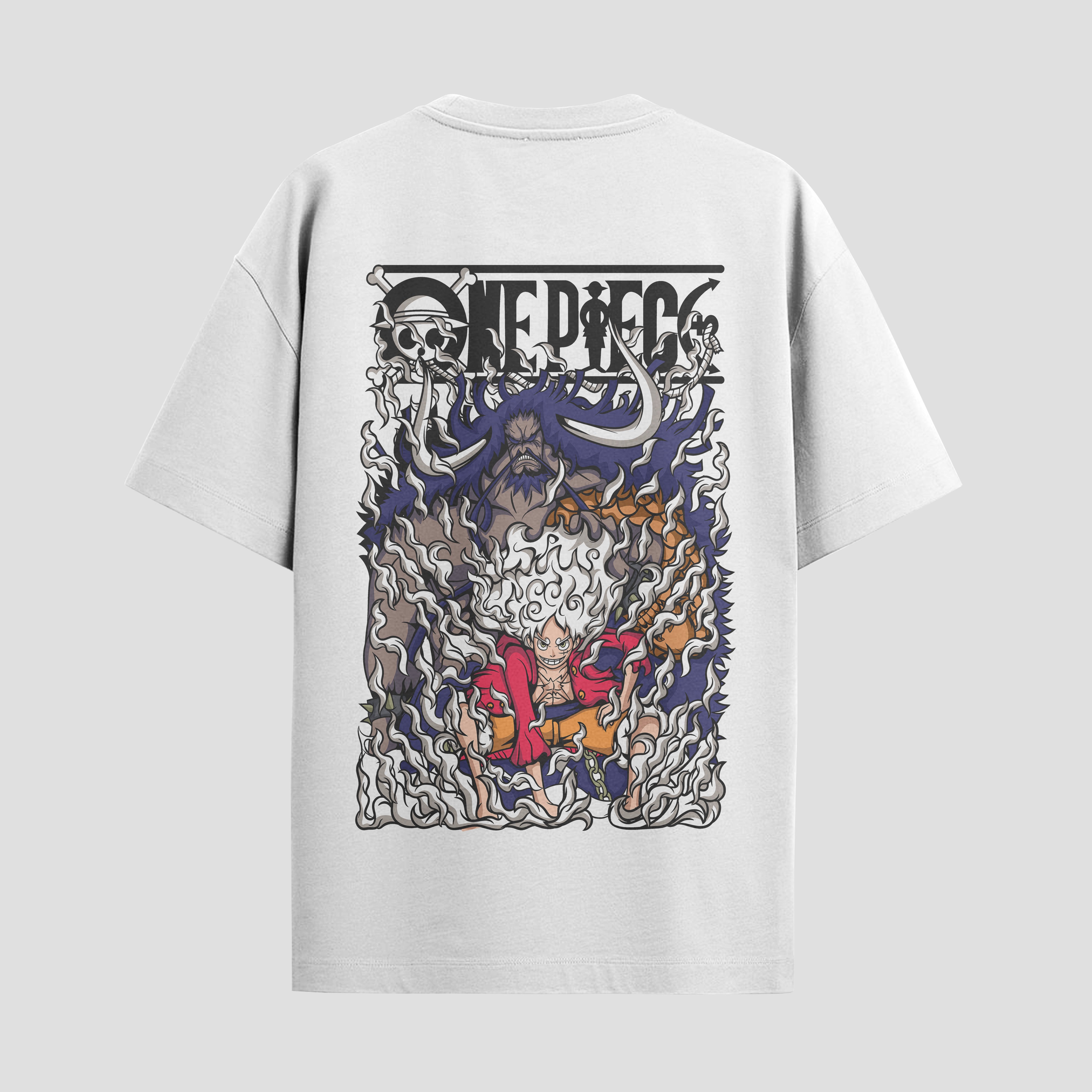 Playera urbana de anime y gaming ExtraLife MX, corte Standard Fit unisex ligero y transpirable en color Deep Black y Pure White, ropa de uso diario para gym y casual.