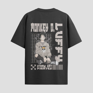 Playera urbana de anime y gaming ExtraLife MX, corte Standard Fit unisex ligero y transpirable en color Deep Black y Pure White, ropa de uso diario para gym y casual.
