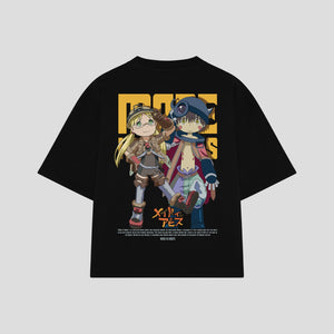 Playera streetwear premium de anime y gaming ExtraLife MX, corte oversized drop shoulder ligero y fresco en color Deep Black y Off-White, moda urbana mexicana de culto.