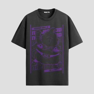 Playera urbana de anime y gaming ExtraLife MX, corte Standard Fit unisex ligero y transpirable en color Deep Black y Pure White, ropa de uso diario para gym y casual.