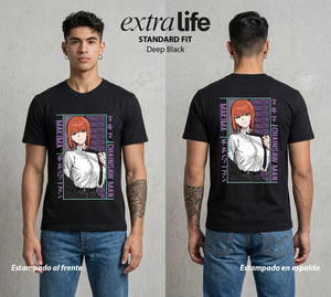El Contrato Infernal | Las Cadenas del Amor #02196 - Playera Standard Fit | Deep Black - Foto en modelo