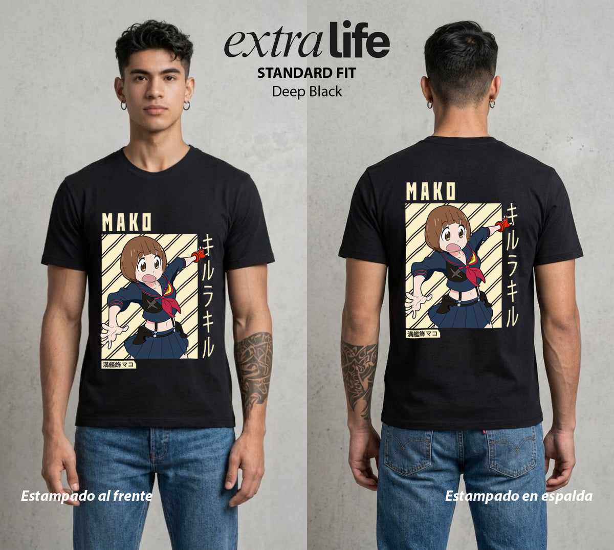 Las Agujas del Destino | La Energia del Grupo #02198 - Playera Classic Premium | Deep Black - Foto en modelo