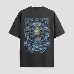 Playera urbana de anime y gaming ExtraLife MX, corte Standard Fit unisex ligero y transpirable en color Deep Black y Pure White, ropa de uso diario para gym y casual.