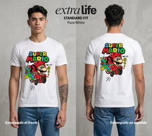 El Reino del Fontanero | El Saltador del Reino #02203 - Playera Standard Fit | Pure White - Foto en modelo