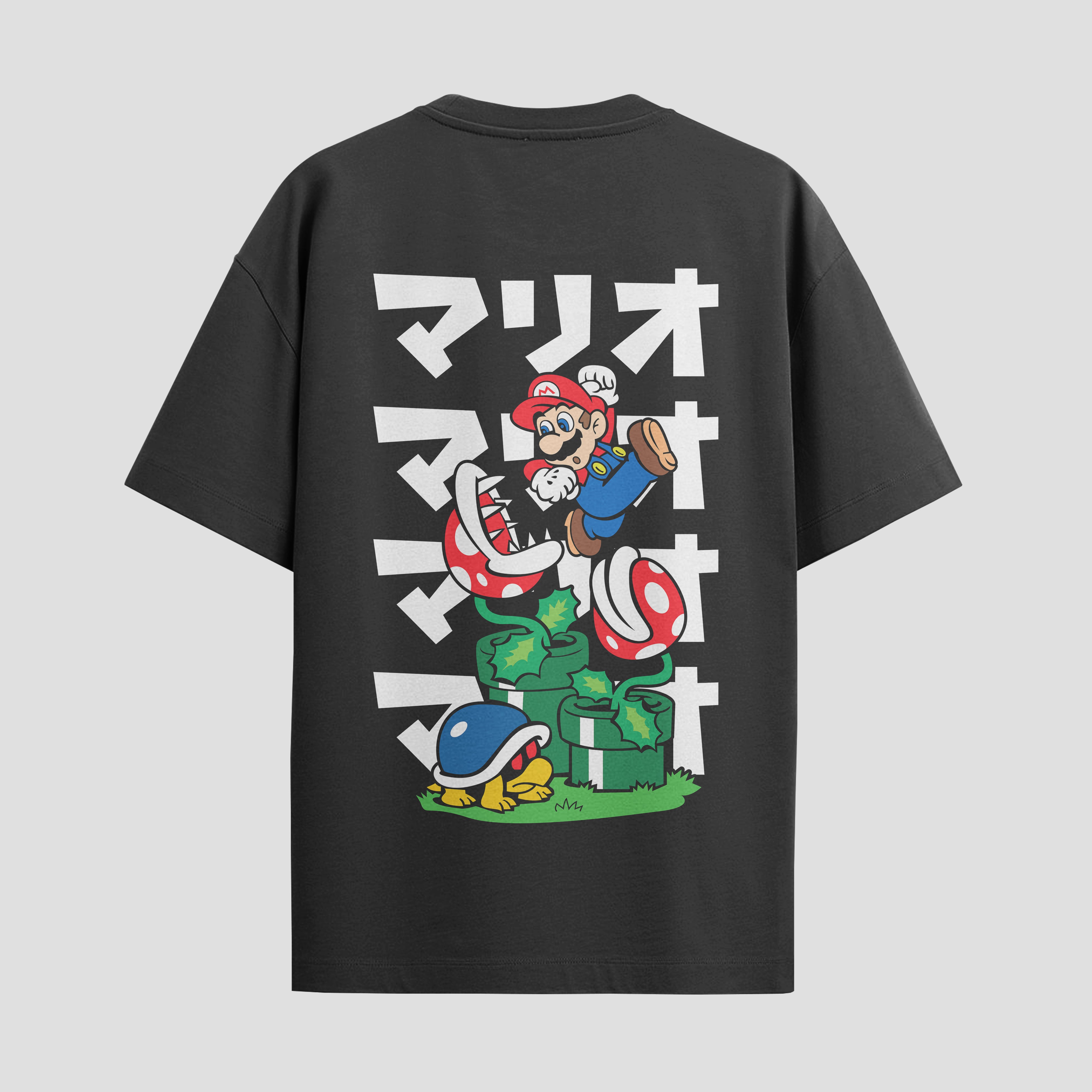 Playera urbana de anime y gaming ExtraLife MX, corte Standard Fit unisex ligero y transpirable en color Deep Black y Pure White, ropa de uso diario para gym y casual.