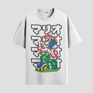 Playera urbana de anime y gaming ExtraLife MX, corte Standard Fit unisex ligero y transpirable en color Deep Black y Pure White, ropa de uso diario para gym y casual.