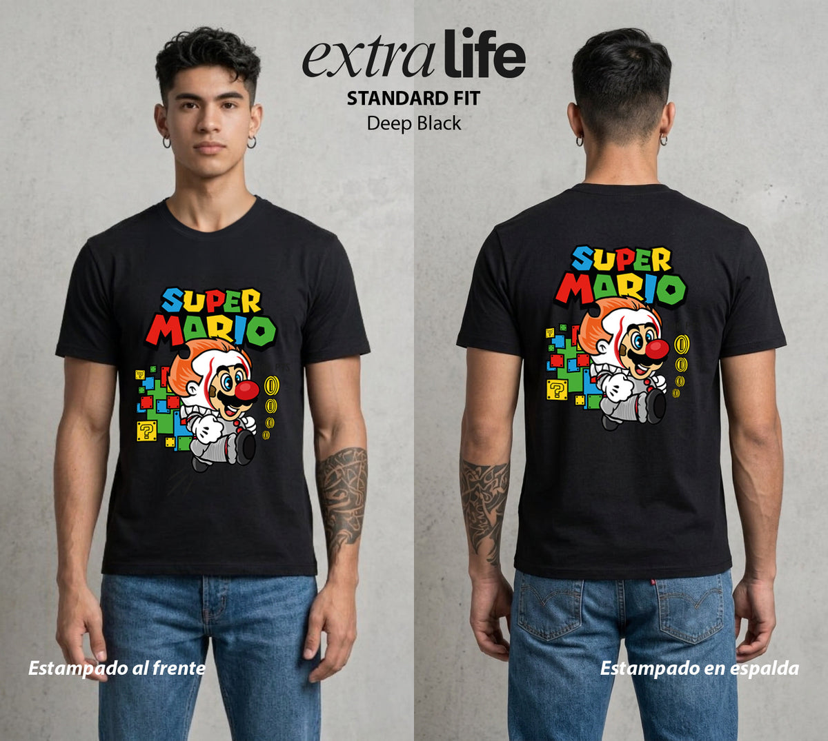 El Reino del Fontanero | El Viajero del Reino #02207 - Playera Classic Premium | Deep Black - Foto en modelo