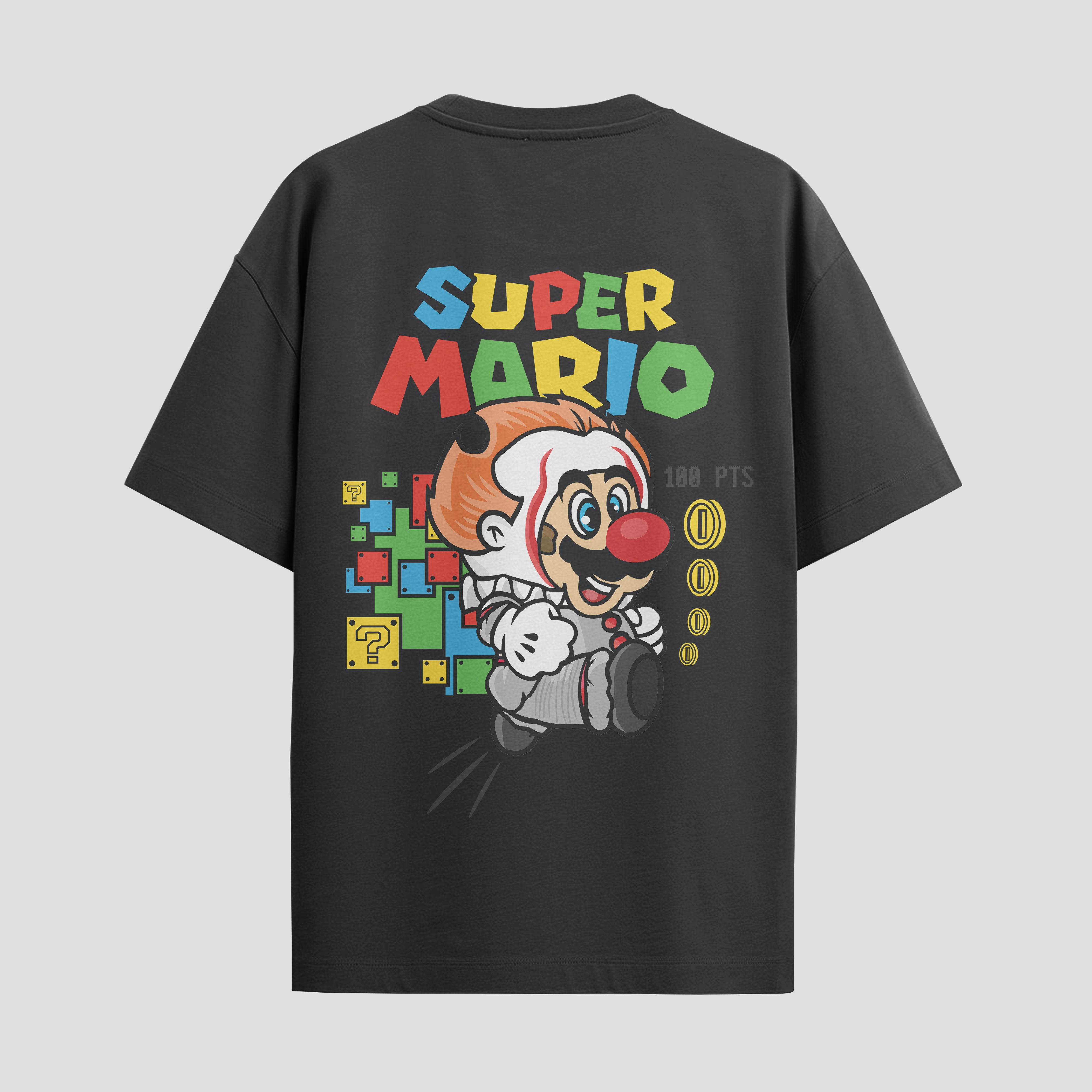 Playera urbana de anime y gaming ExtraLife MX, corte Standard Fit unisex ligero y transpirable en color Deep Black y Pure White, ropa de uso diario para gym y casual.
