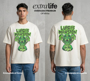 El Reino del Fontanero | El Fontanero Estelar #02208 - Playera Oversized Premium | Off White - Foto en modelo