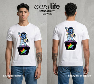 El Reino del Fontanero | El Heroe del Reino #02209 - Playera Standard Fit | Pure White - Foto en modelo