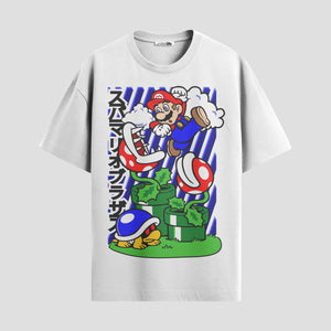 Playera urbana de anime y gaming ExtraLife MX, corte Standard Fit unisex ligero y transpirable en color Deep Black y Pure White, ropa de uso diario para gym y casual.